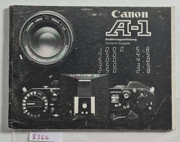 CANON A-1 Camera Instruction manual