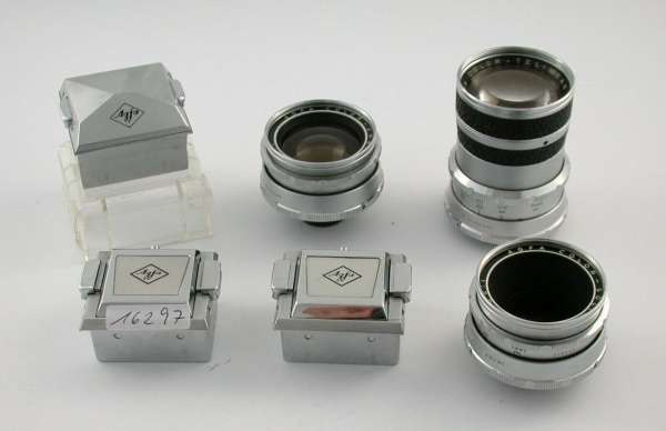 AGFA Ambiflex Agfaflex lens finder Set 35 50 135 waist level