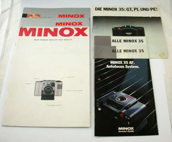 Lot leaflet Minox 35 AF gt gl pl pe camera