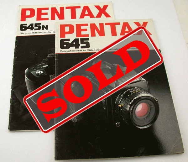 Lot leaflet pentax 645n 645 medium format slr camera